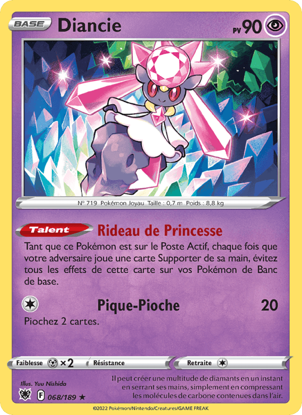 Diancie, card 068 from Astres Radieux