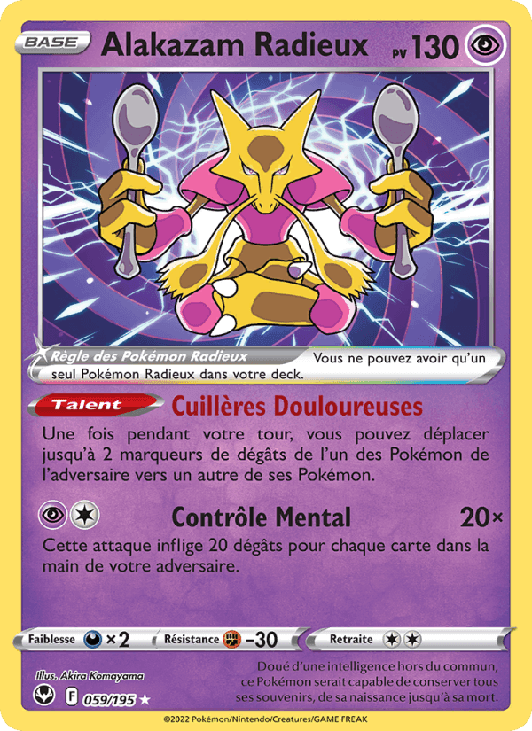 Alakazam Radieux, carte 059 de Tempête Argentée