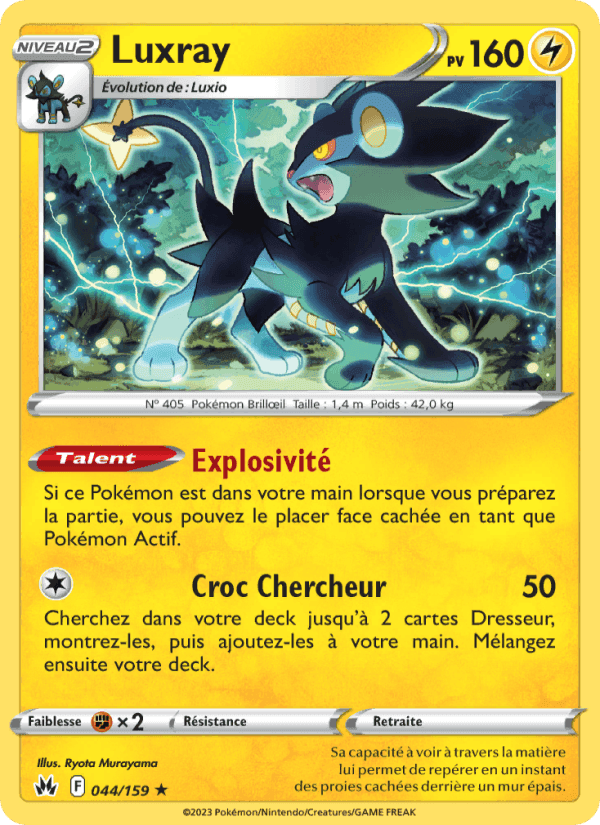 Luxray, carta 044 di Zénith Suprême