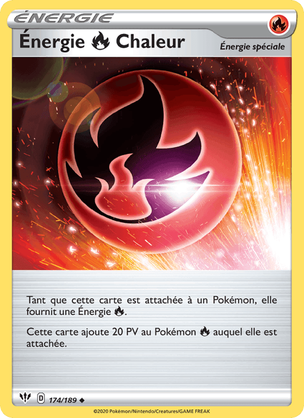 Énergie Fire Chaleur, card 174 from Ténèbres Embrasées
