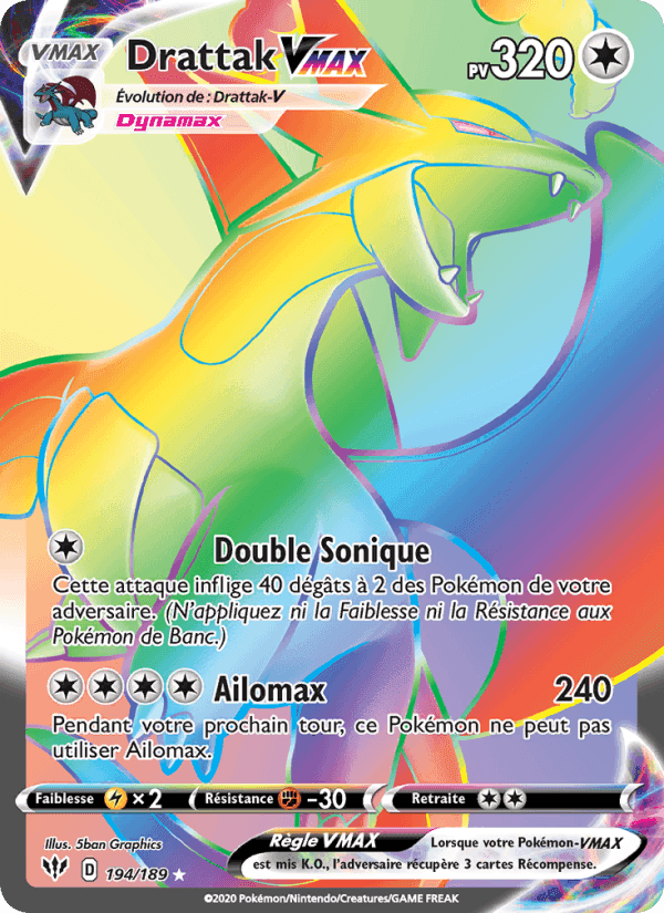 Drattak VMAX, card 194 from Ténèbres Embrasées