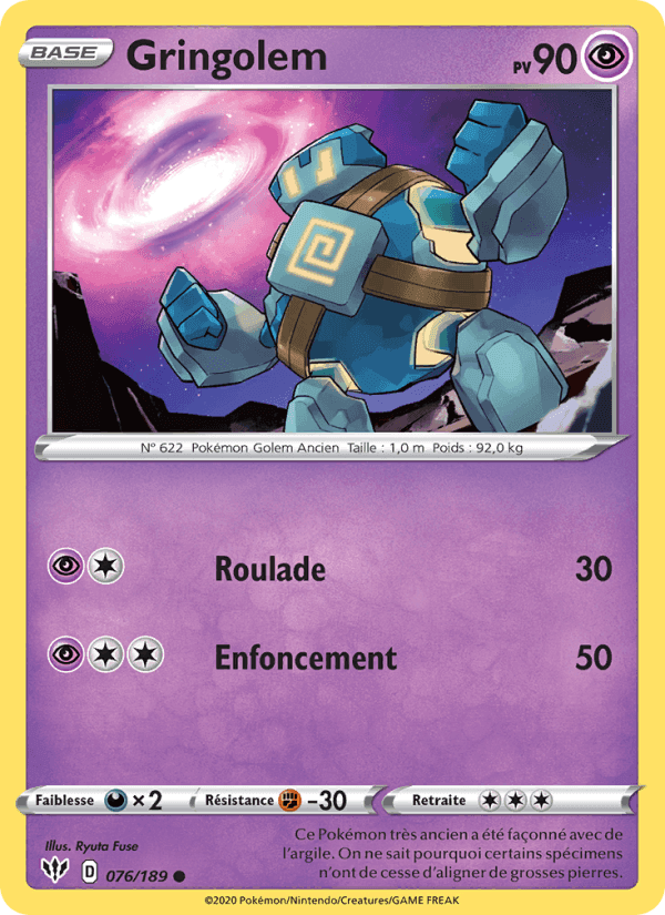 Gringolem, card 76 from Ténèbres Embrasées