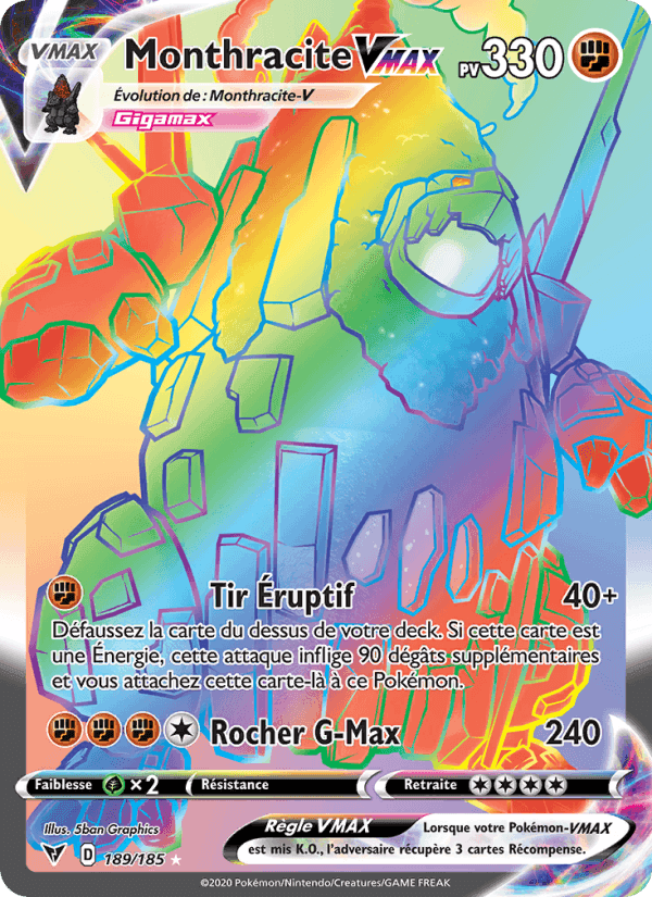 Monthracite VMAX, card 189 from Voltage Éclatant