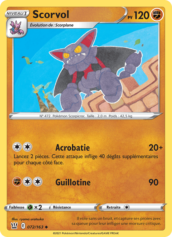 Scorvol, carta 72 di Styles de combat