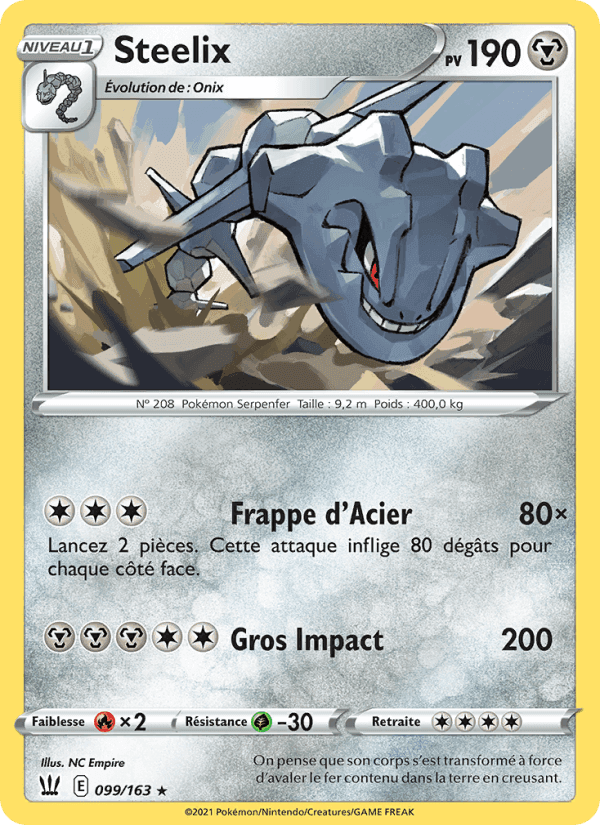 Steelix, carte 99 de Styles de combat