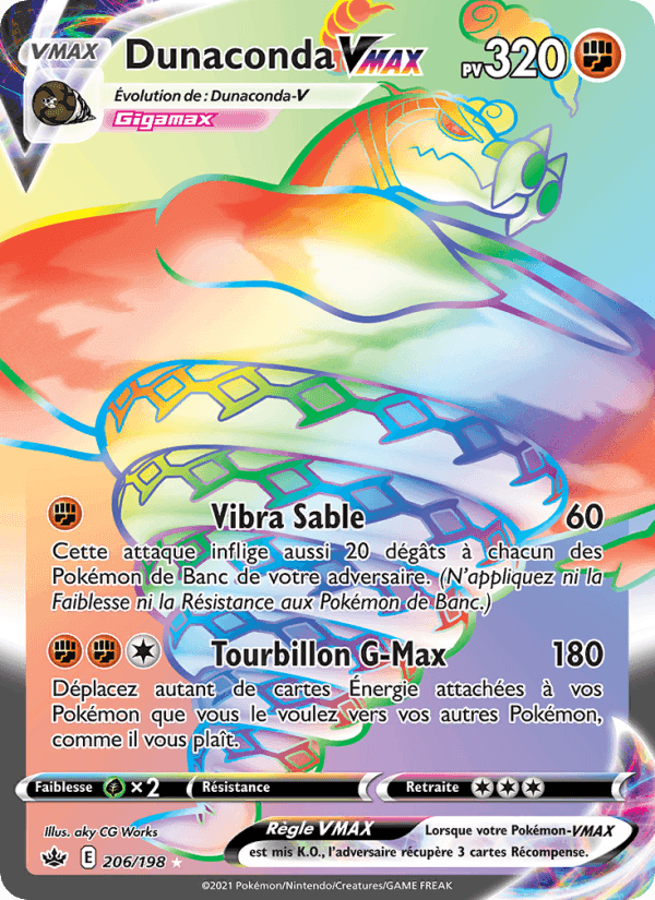 Dunaconda VMAX, card 206 from Règne de Glace