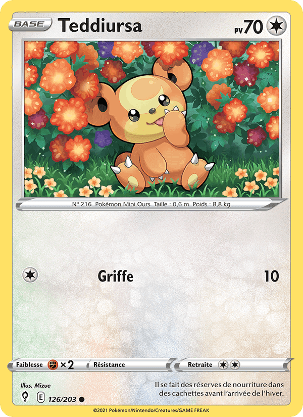 Teddiursa, card 126 from Évolution Céleste