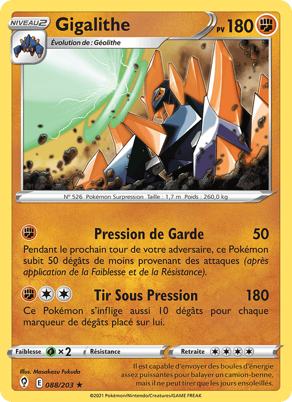 Gigalithe, card 88 from Évolution Céleste