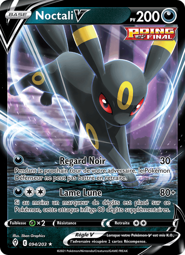 Noctali V, card 94 from Évolution Céleste