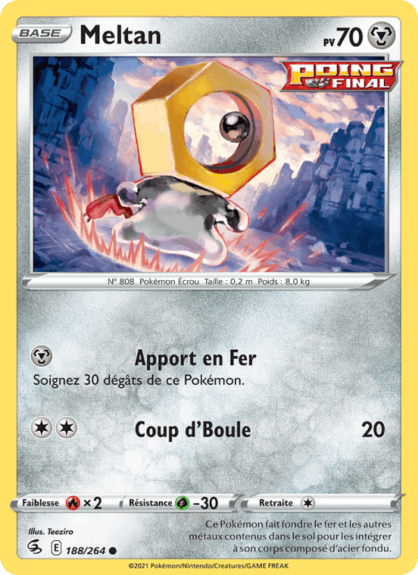 Meltan, card 188 from Poing de Fusion