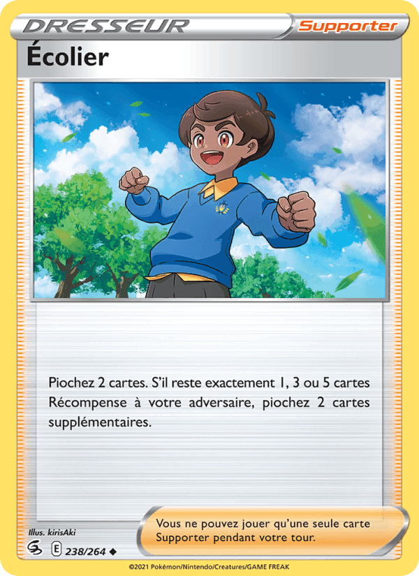 Écolier, card 238 from Poing de Fusion