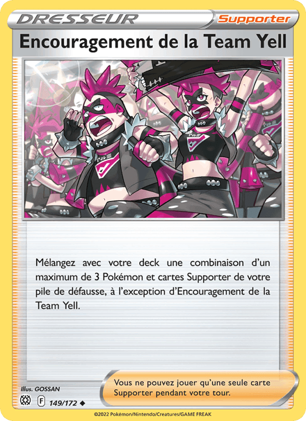 Encouragement de la Team Yell, card 149 from Stars Étincelantes