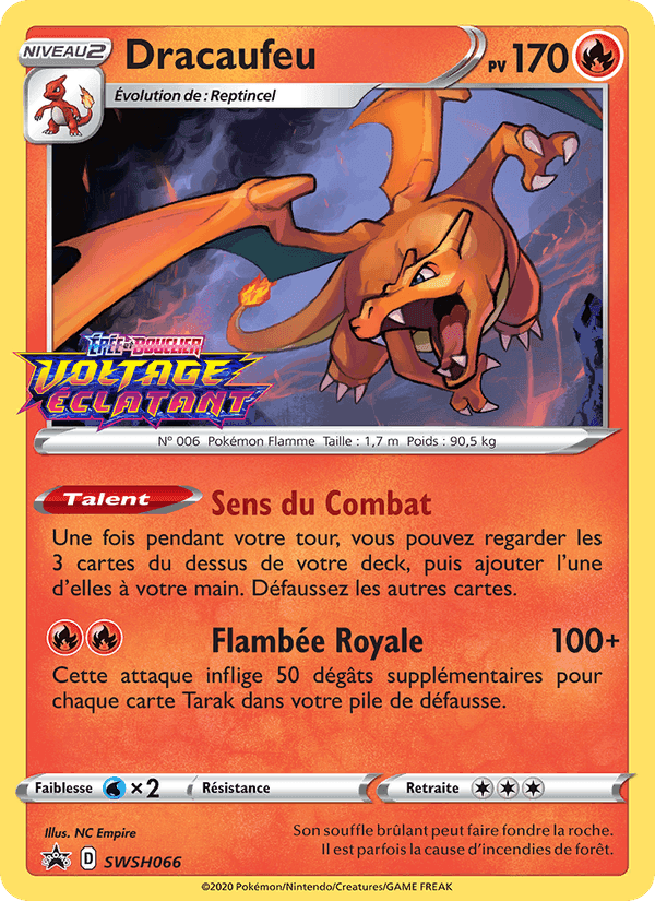 Dracaufeu, carte SWSH066 de Promo SWSH