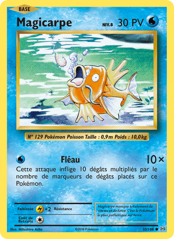 Magicarpe, carte 33 de Évolutions