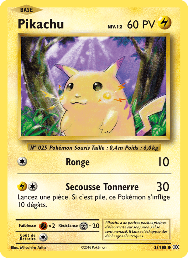 Pikachu, carte 35 de Évolutions