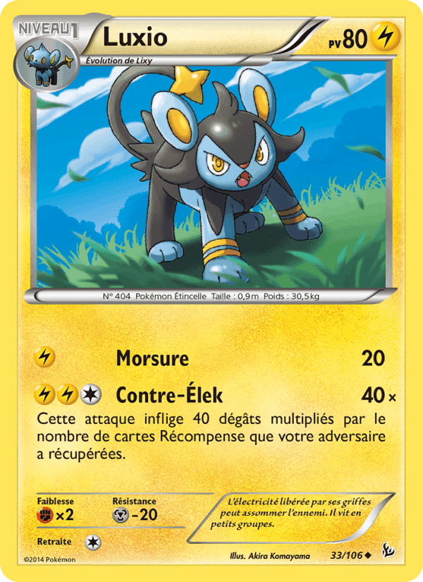 Luxio, carta 33 di Étincelles