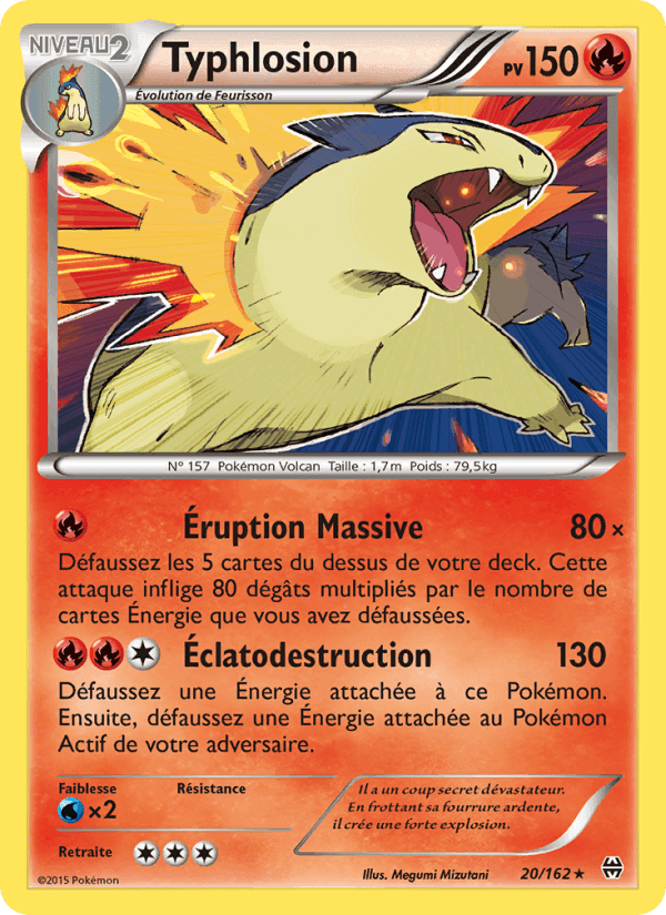 Typhlosion, carta 20 de Impulsion Turbo