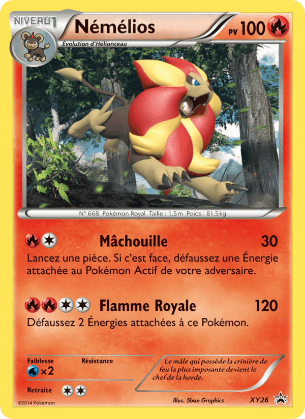 Némélios, carte XY26 de Promo XY