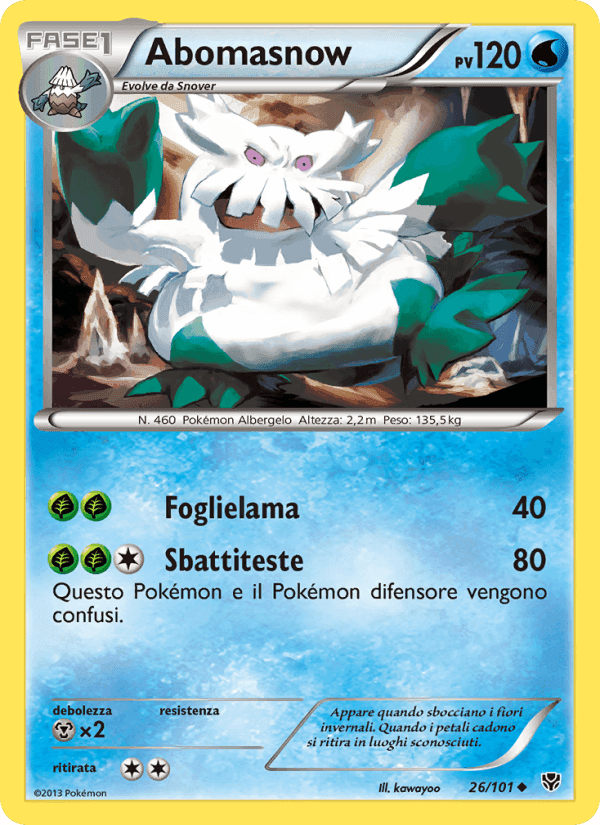 Abomasnow, carta 26 di Esplosione Plasma