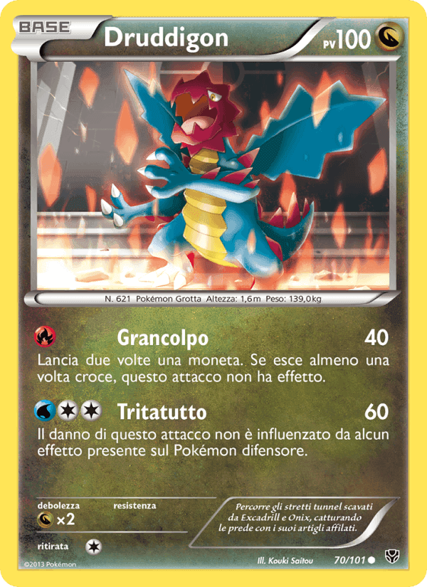 Druddigon, carta 70 de Esplosione Plasma