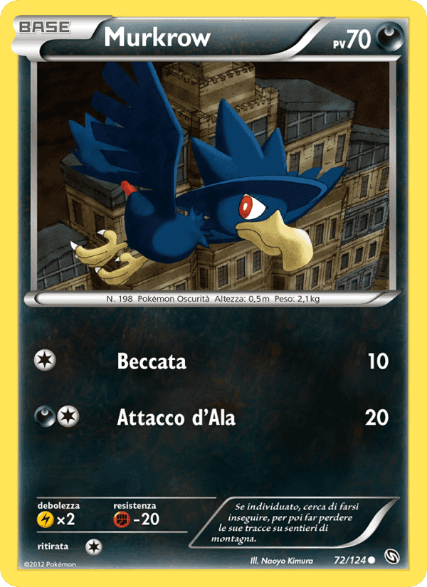 Murkrow, card 72 from Stirpe dei Draghi