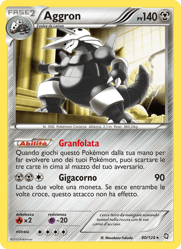 Aggron, carta 80 di Stirpe dei Draghi