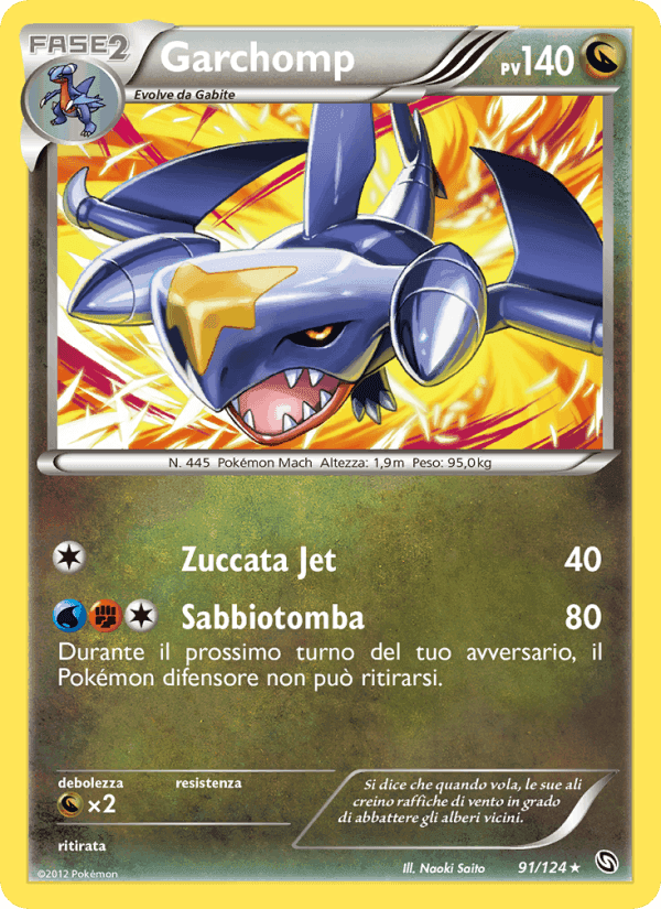 Garchomp, card 91 from Stirpe dei Draghi