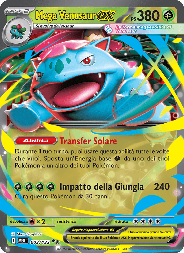 Mega Venusaur-ex, carta 003 di Megaevoluzione