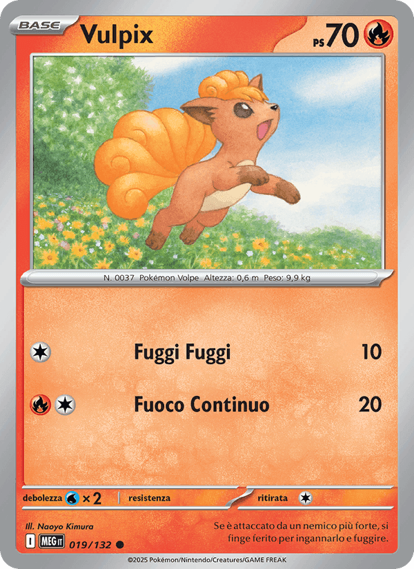 Vulpix, carta 019 di Megaevoluzione