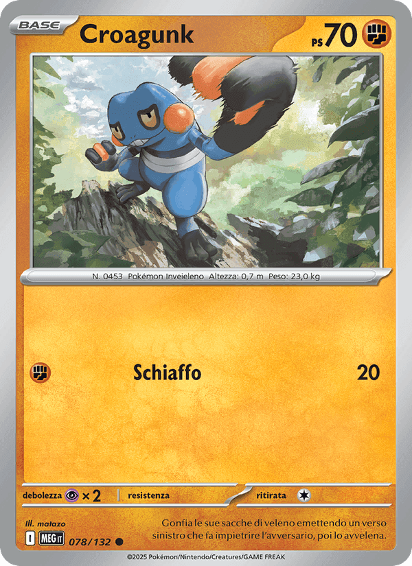 Croagunk, carta 078 di Megaevoluzione