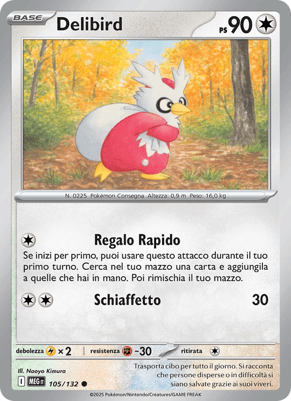 Delibird, card 105 from Megaevoluzione