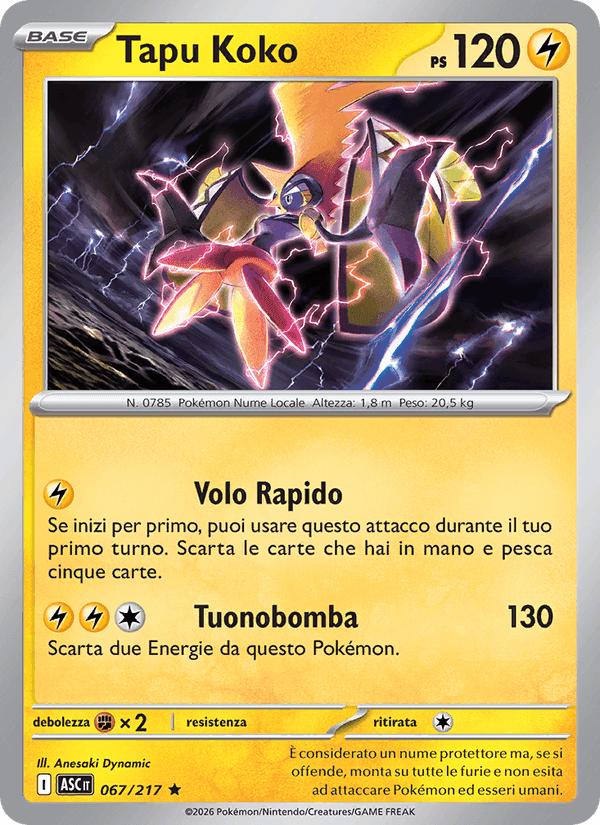 Tapu Koko, carta 067 di Ascesa Eroica
