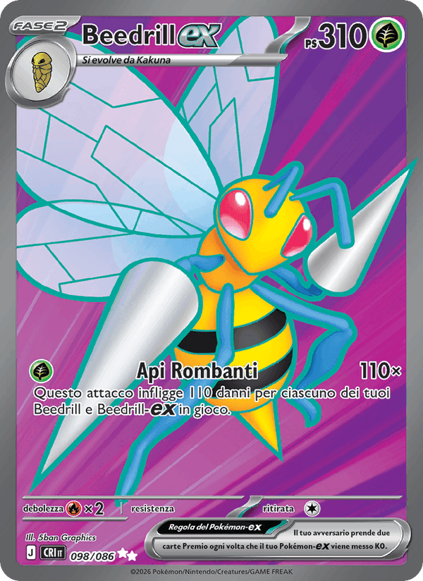 Beedrill-ex, carta 098 di Caos Nascente
