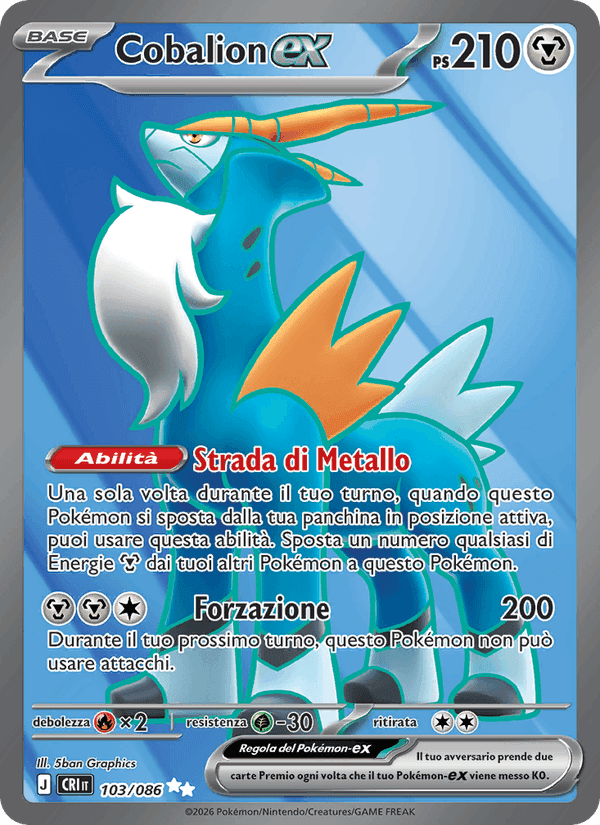 Cobalion-ex, card 103 from Caos Nascente