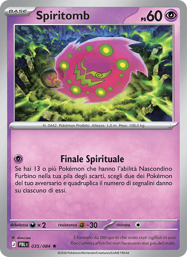 Spiritomb, carta 035 di Buio Pesto