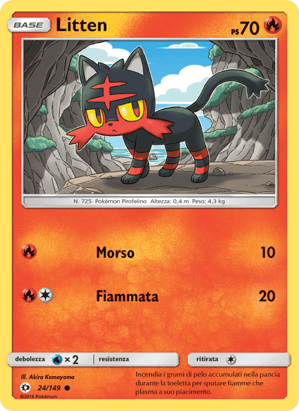 Litten, carta 24 di Sole e Luna