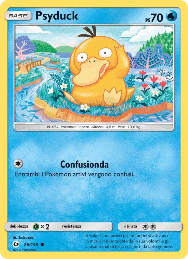 Psyduck, carta 28 di Sole e Luna