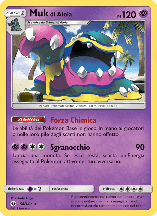 Muk di Alola, carta 58 di Sole e Luna