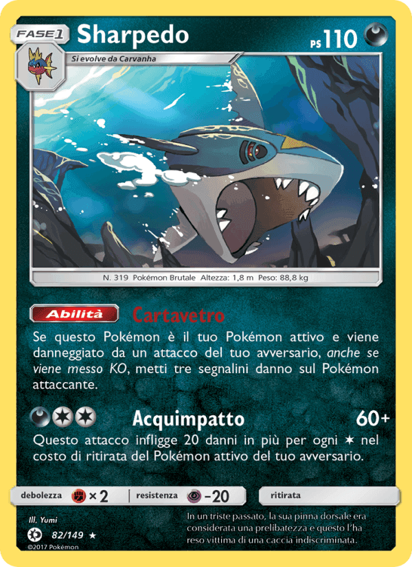 Sharpedo, carta 82 di Sole e Luna