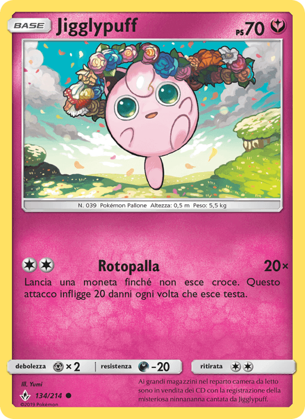 Jigglypuff, card 134 from Legami Inossidabili