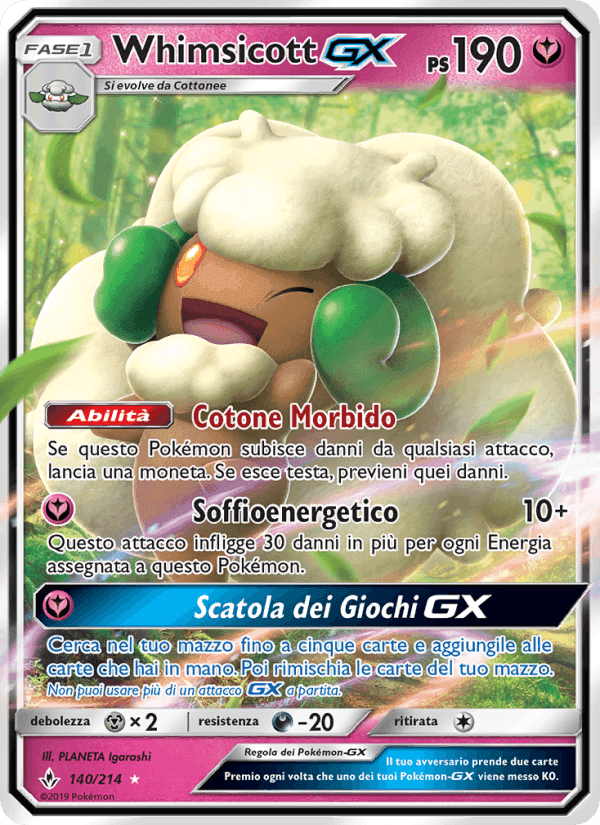 Whimsicott GX, carta 140 di Legami Inossidabili
