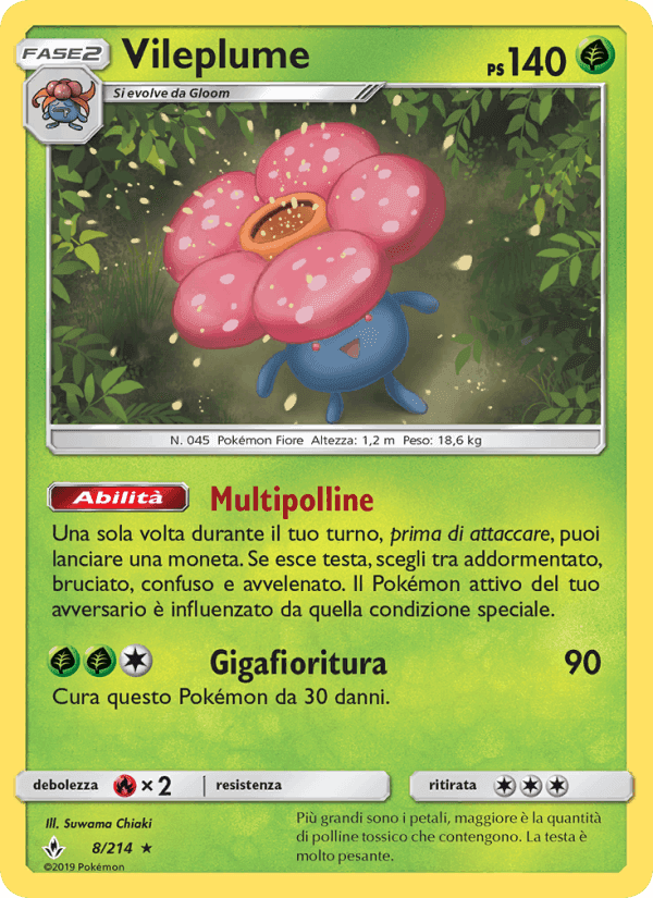 Vileplume, carta 8 di Legami Inossidabili