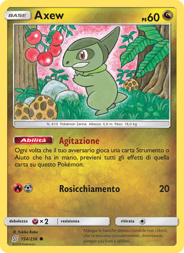 Axew, card 154 from Sintonia Mentale