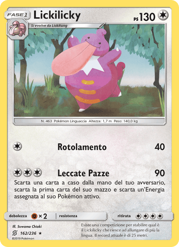 Lickilicky, card 162 from Sintonia Mentale