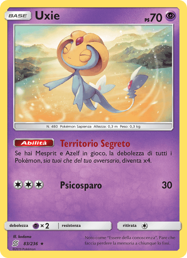 Uxie, carta 83 di Sintonia Mentale
