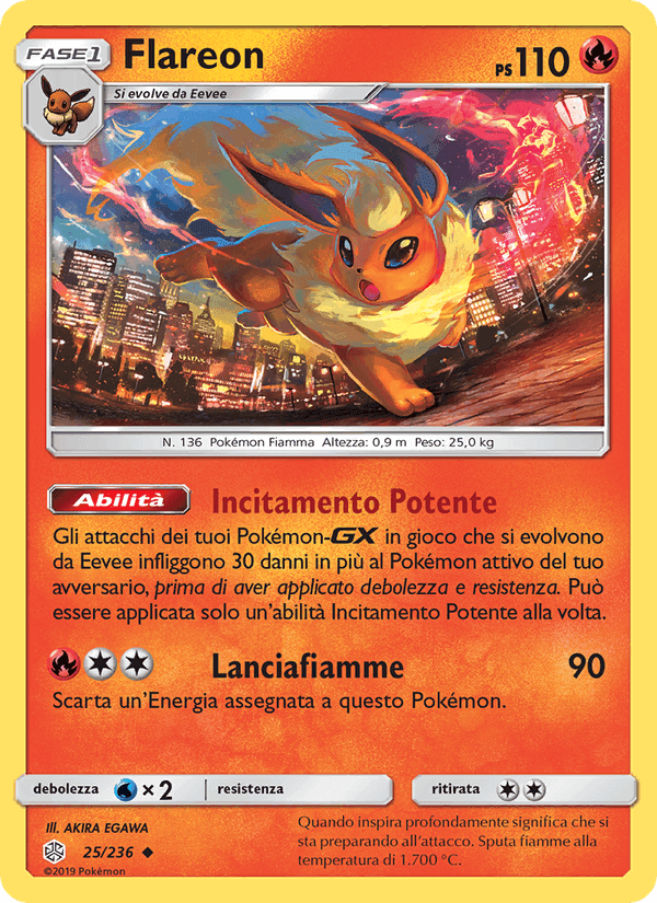 Flareon, carta 25 di Eclissi Cosmica