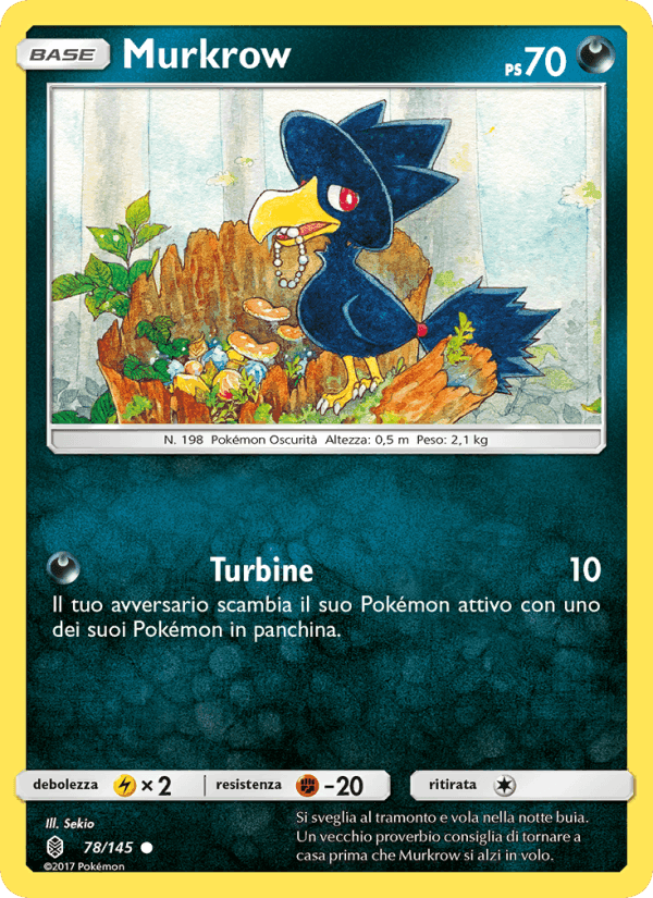 Murkrow, carta 78 di Guardiani Nascenti