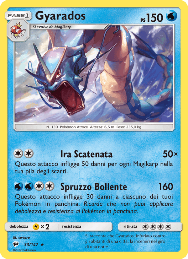 Gyarados, carta 33 di Ombre Infuocate