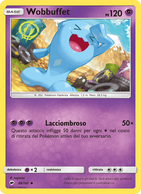 Wobbuffet, carta 49 di Ombre Infuocate