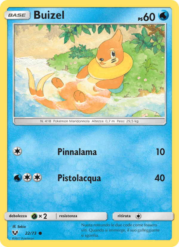 Buizel, carta 22 di Leggende Iridescenti